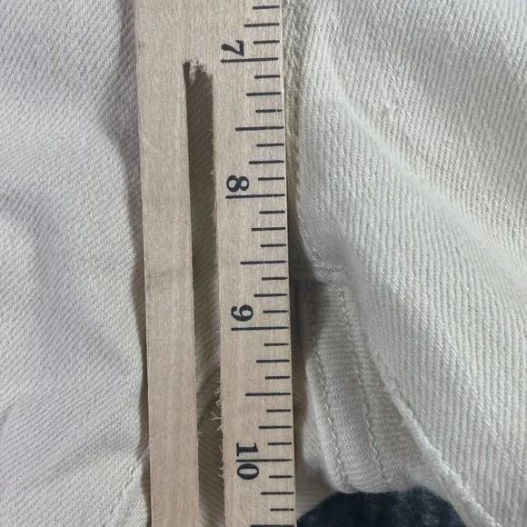 J Crew Jeans Womens 29 White Denim Skinny‎ Zipped Pockets Stretch Mid Rise 32x27 - Picture 9 of 15